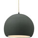 Radiance LED 12.25 inch Pewter Green and Matte Black Pendant Ceiling Light