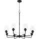Raymond 8 Light 32 inch Matte Black Chandelier Ceiling Light