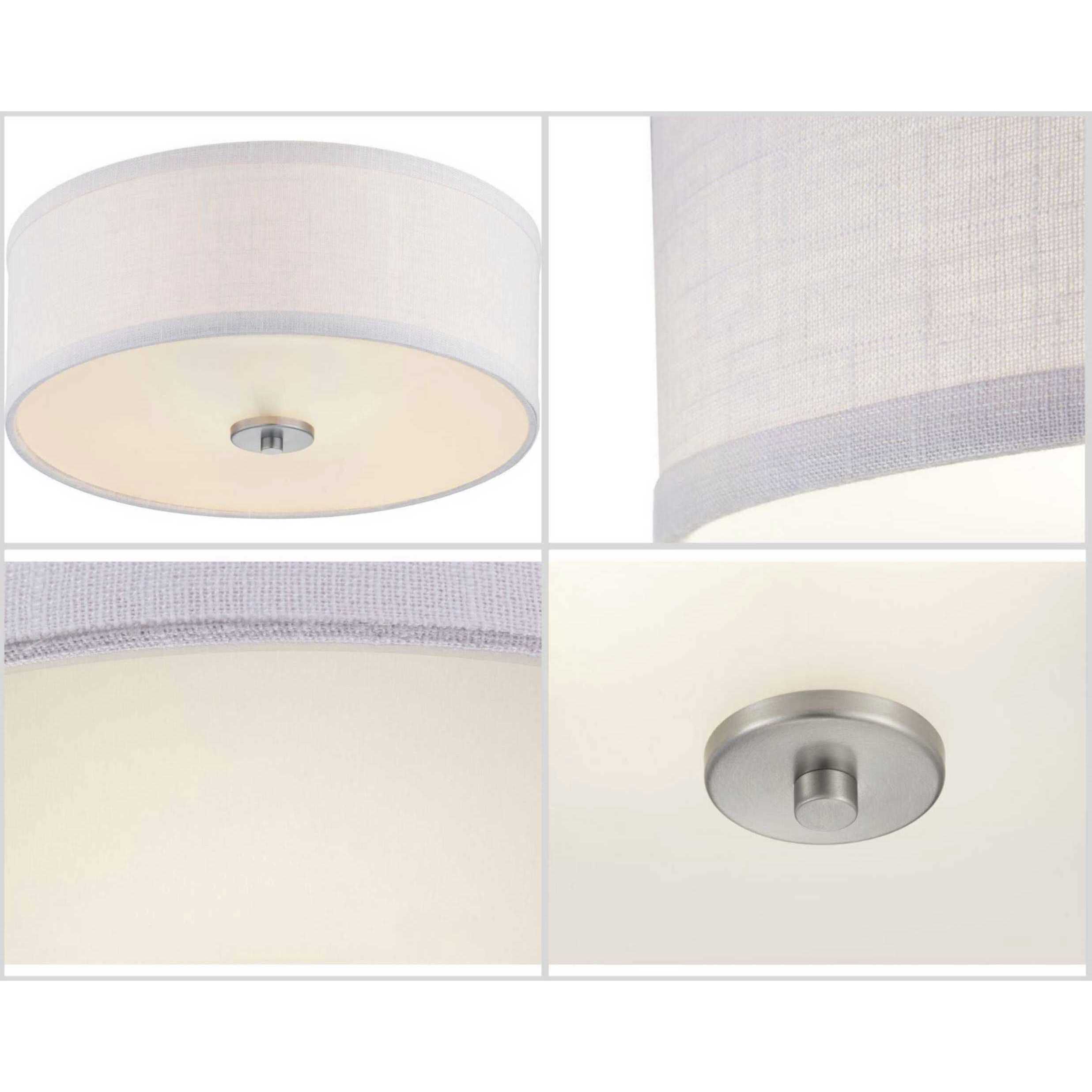 Briscoe 2 Light 13 inch Brushed Nickel Flush Mount Ceiling Light