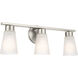 Stamos 3 Light 22 inch Brushed Nickel Bath Vanity Light Wall Light, 3 Arm