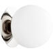 Globe 1 Light 6 inch Polished Nickel Semi Flush Mount Ceiling Light