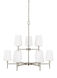 Driscoll 9 Light 32 inch Brushed Nickel Chandelier Ceiling Light