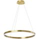 Circulo LED 24 inch Aged Brass Chandelier Ceiling Light