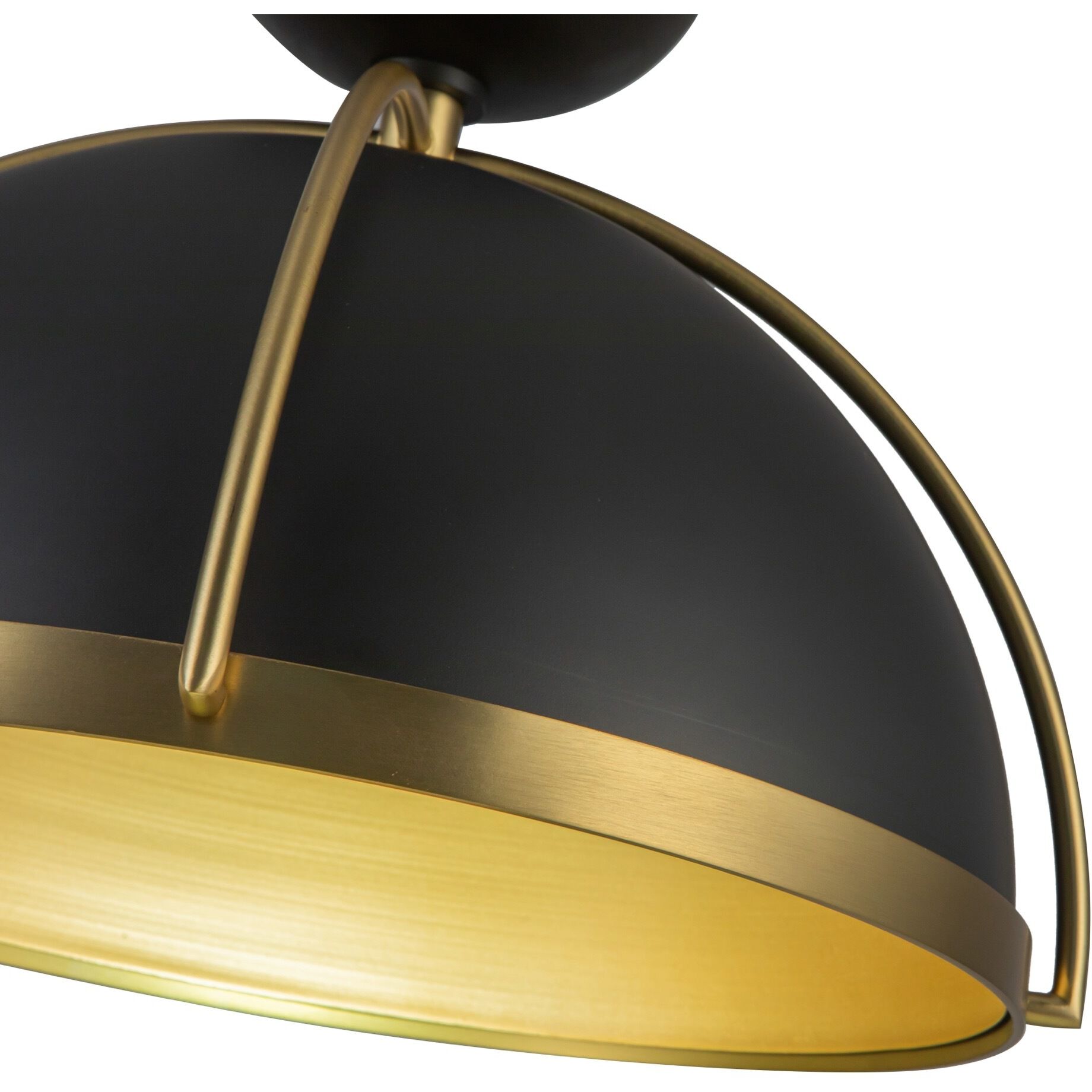 Dahlia 1 Light 17.62 inch Black and Brushed Brass Pendant Ceiling Light