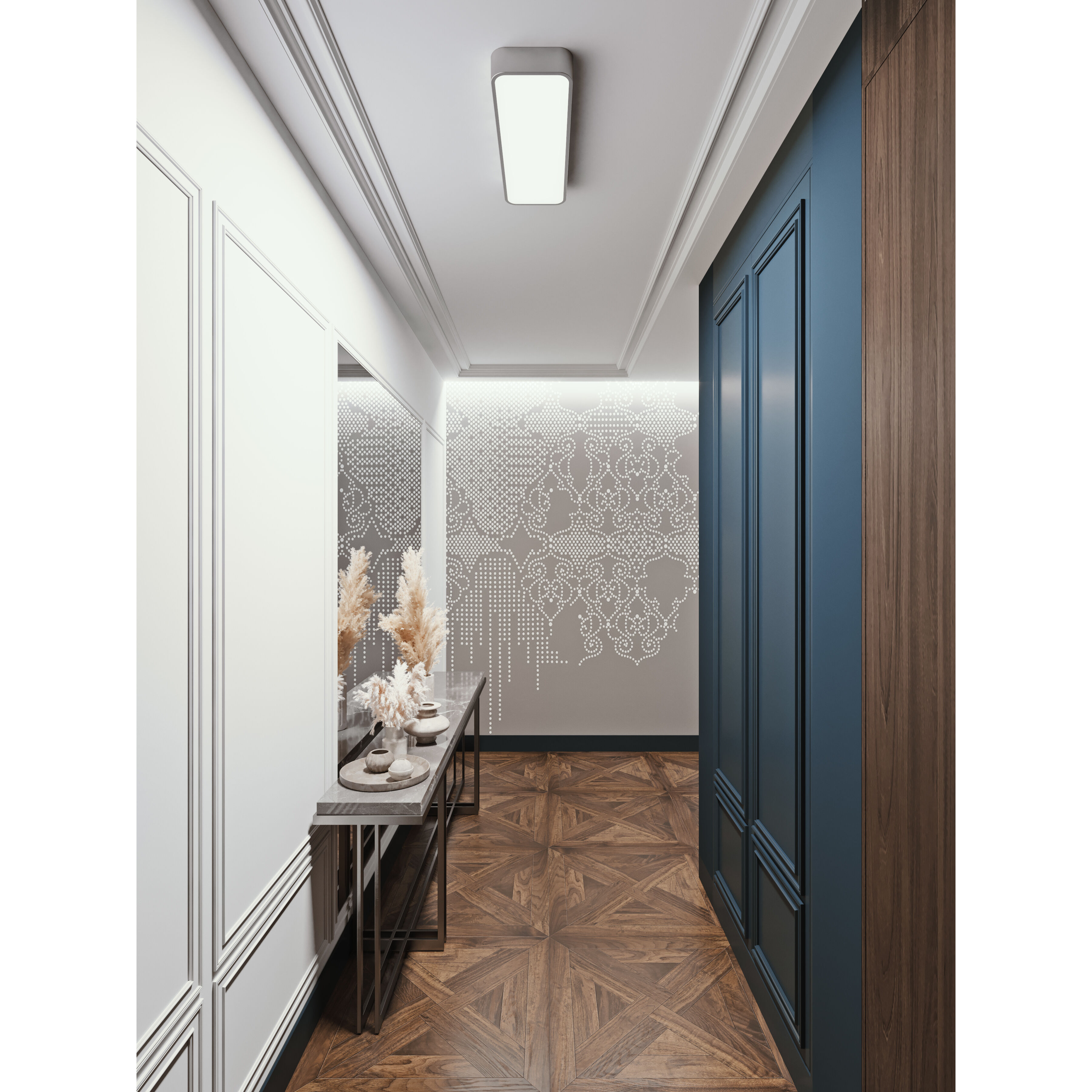 Bailey LED 8 inch Satin Nickel Flush Mount Ceiling Light