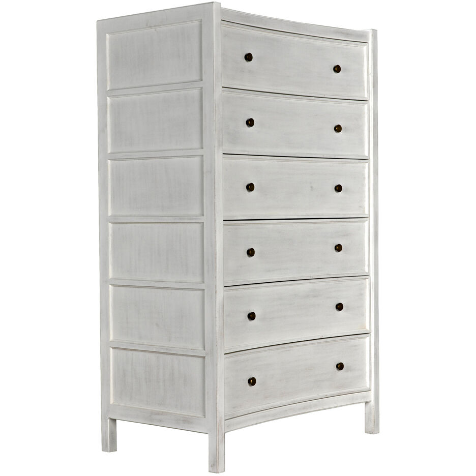 Hampton White Wash Dresser, Tall Boy