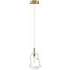 Norah 1 Light 5.5 inch Gold Standard Pendant Ceiling Light in Clear