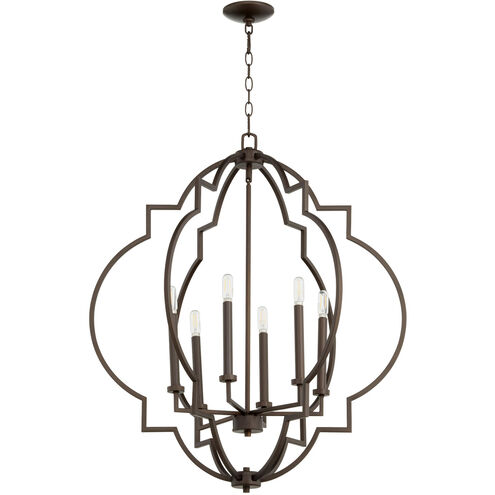 Dublin 6 Light 29.5 inch Oiled Bronze Pendant Ceiling Light