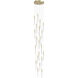 Main St. LED 22 inch Brushed Brass Multi Port Pendant Ceiling Light