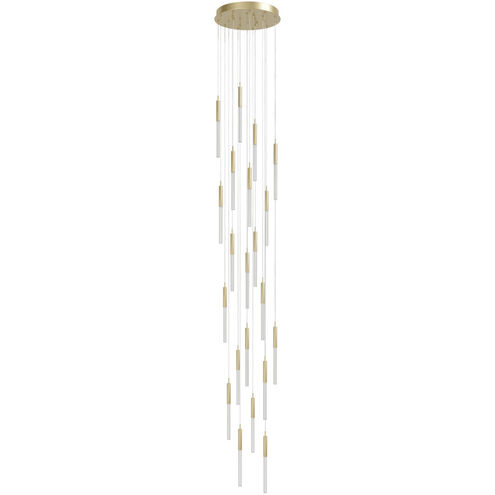 Main St. LED 22 inch Brushed Brass Multi Port Pendant Ceiling Light