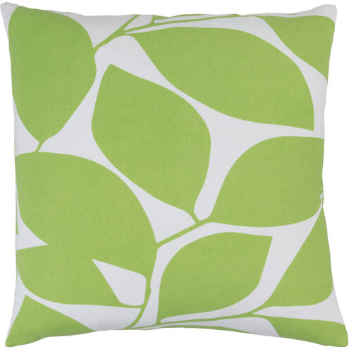 Somerset 22 X 22 inch Lime and Ivory Throw Pillow