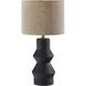 Noelle 25 inch 100.00 watt Black Textured Ceramic Table Lamp Portable Light