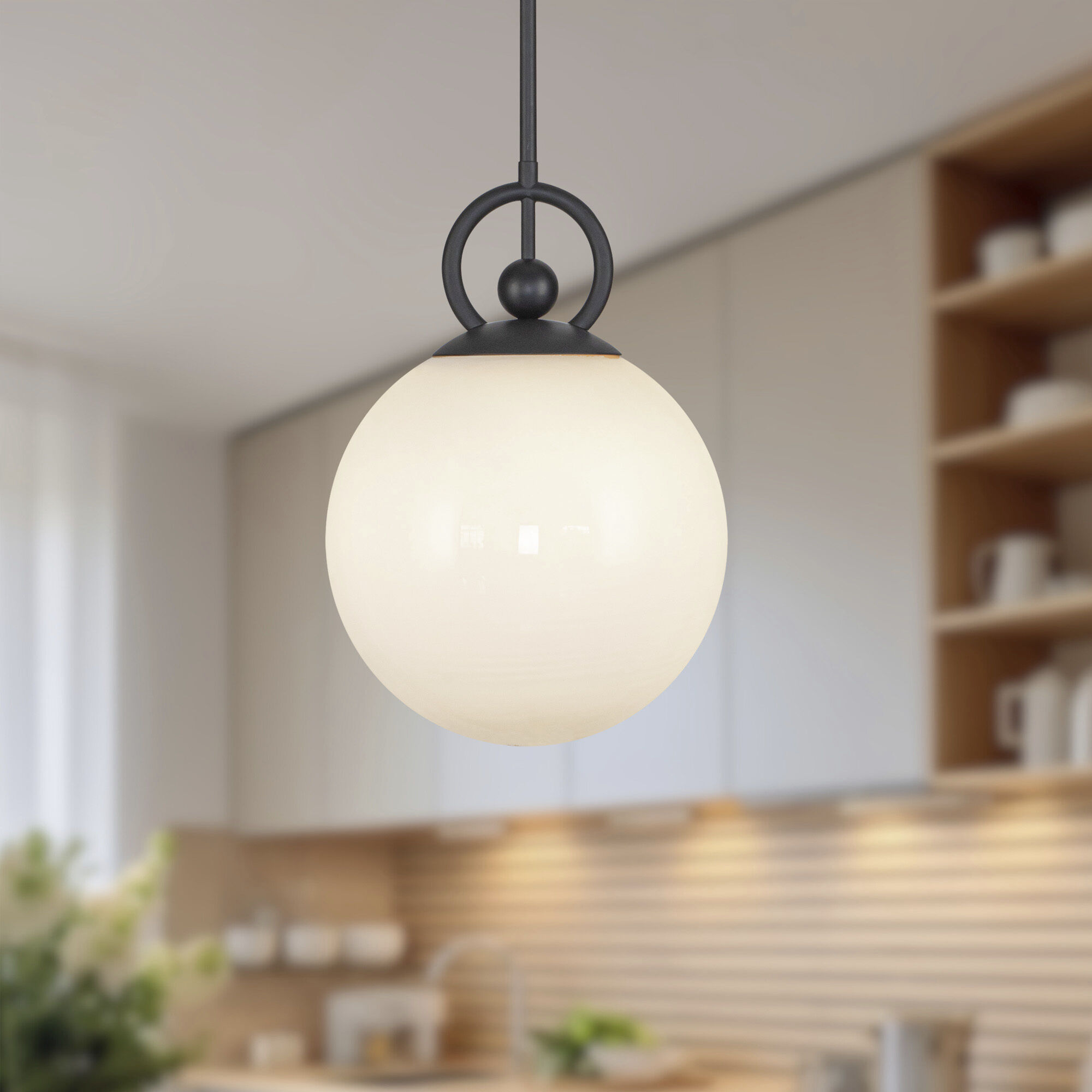 Alora Mood Fiore Pendant Ceiling Light in Matte Black