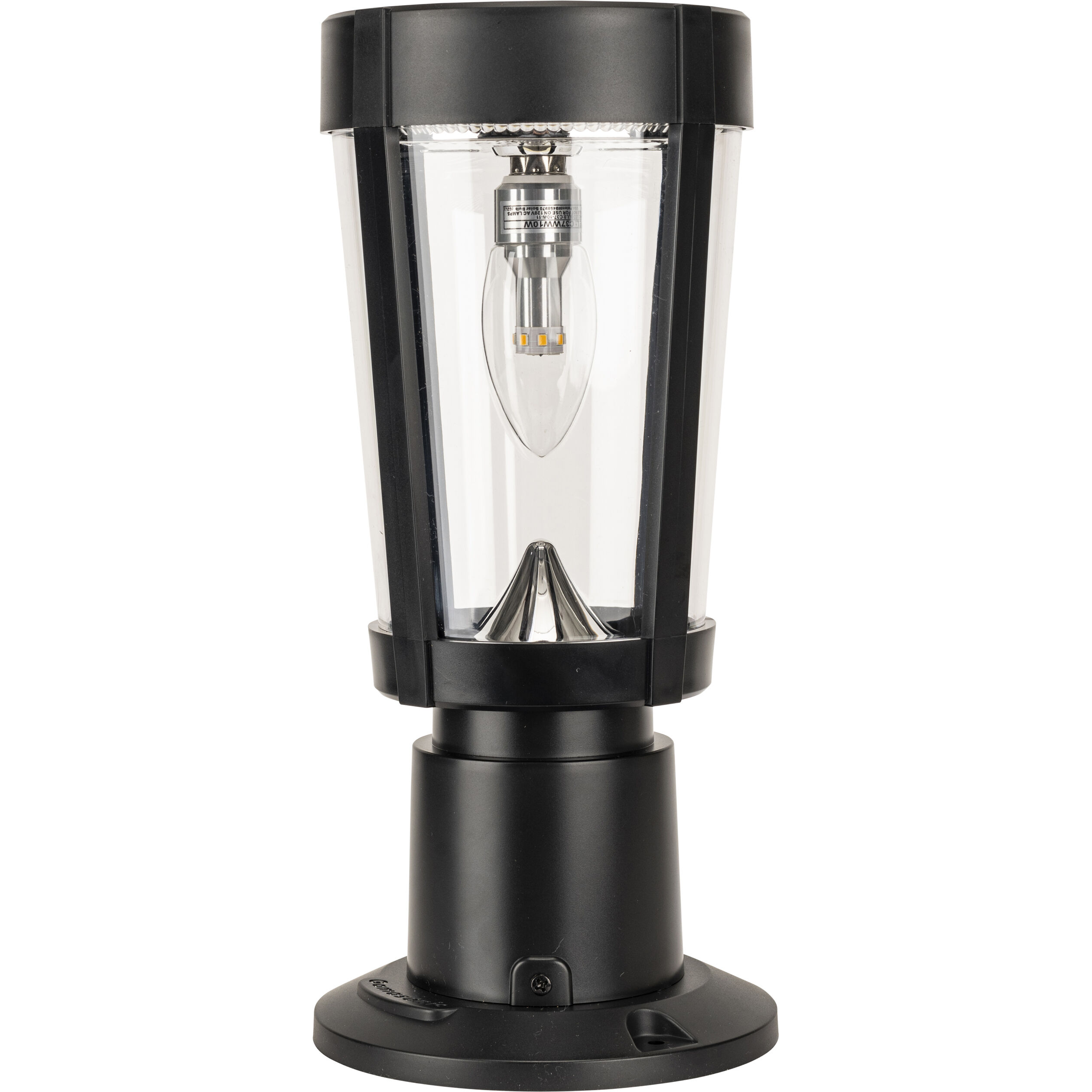 Amphora 12.13 inch Black Post Light, Solar