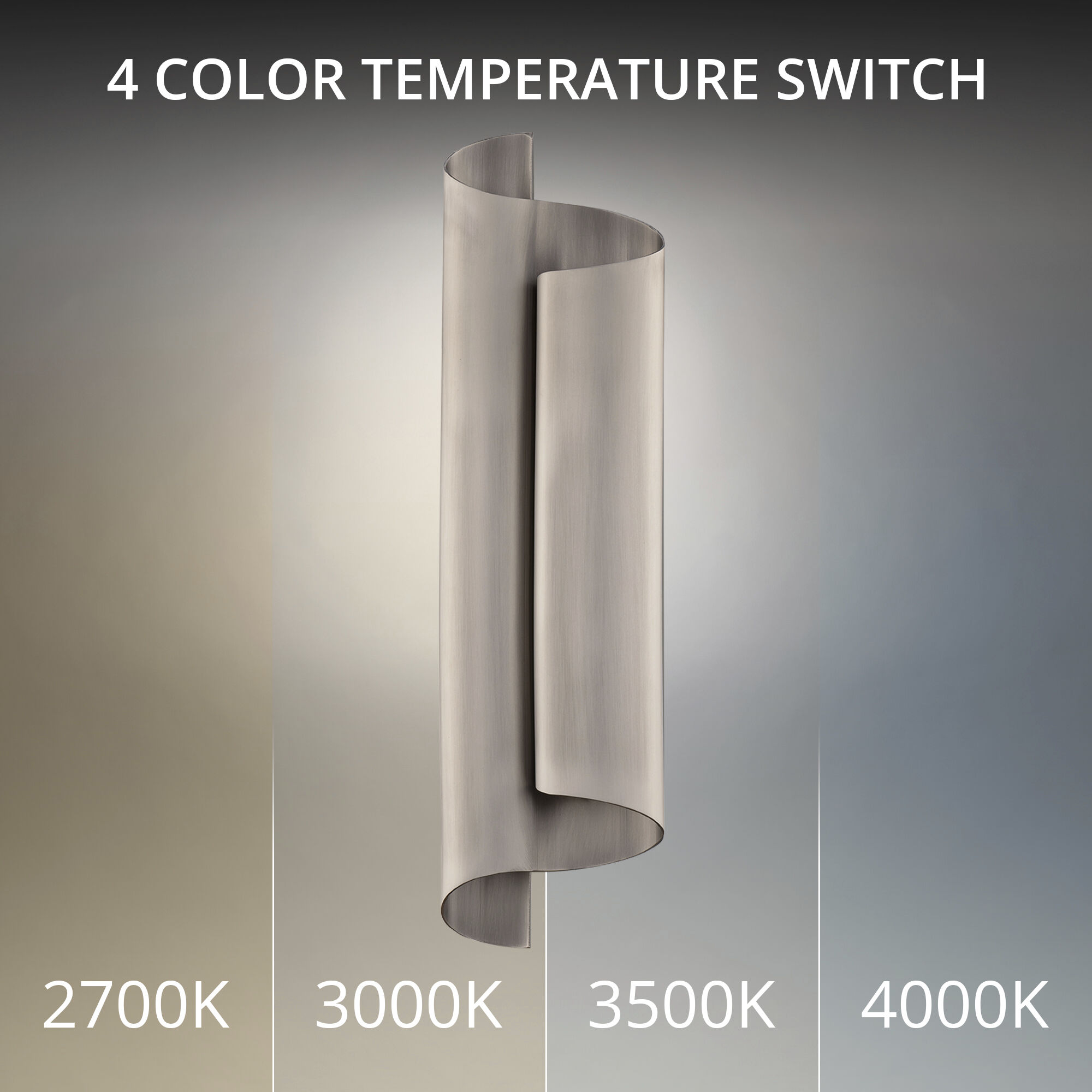 Pirouette Indoor Wall Lighting in 2700K, Brushed Nickel