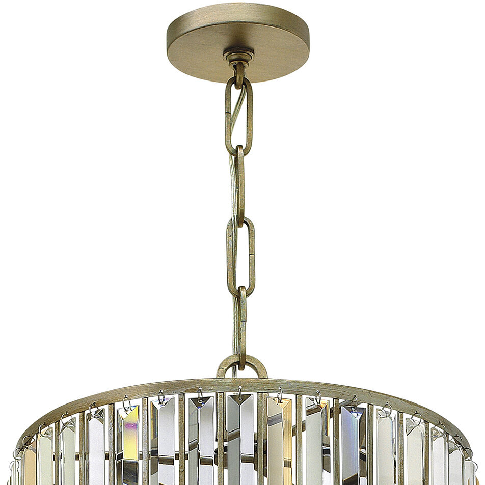 Gemma LED 16 inch Silver Leaf Foyer Light Ceiling Light, Large