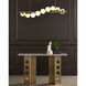 Barcarolle 9 Light 48 inch Brushed Brass Linear Chandelier Ceiling Light