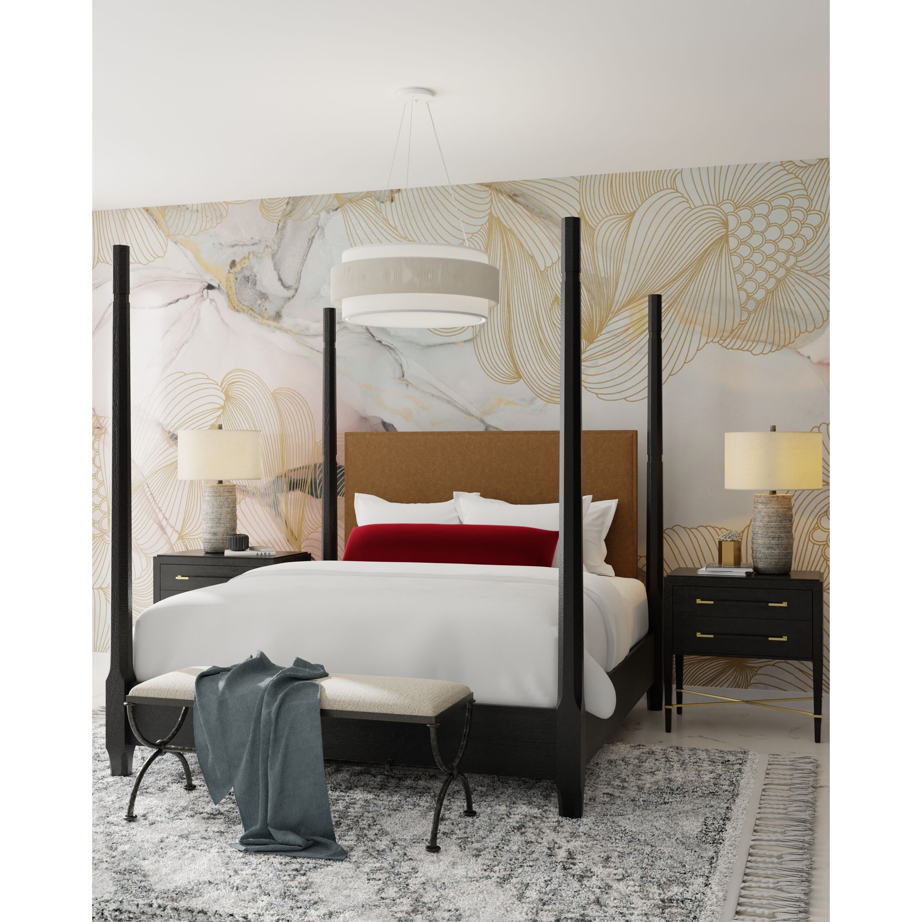 Rousham 6 Light 30 inch Beige/Sugar White Chandelier Ceiling Light