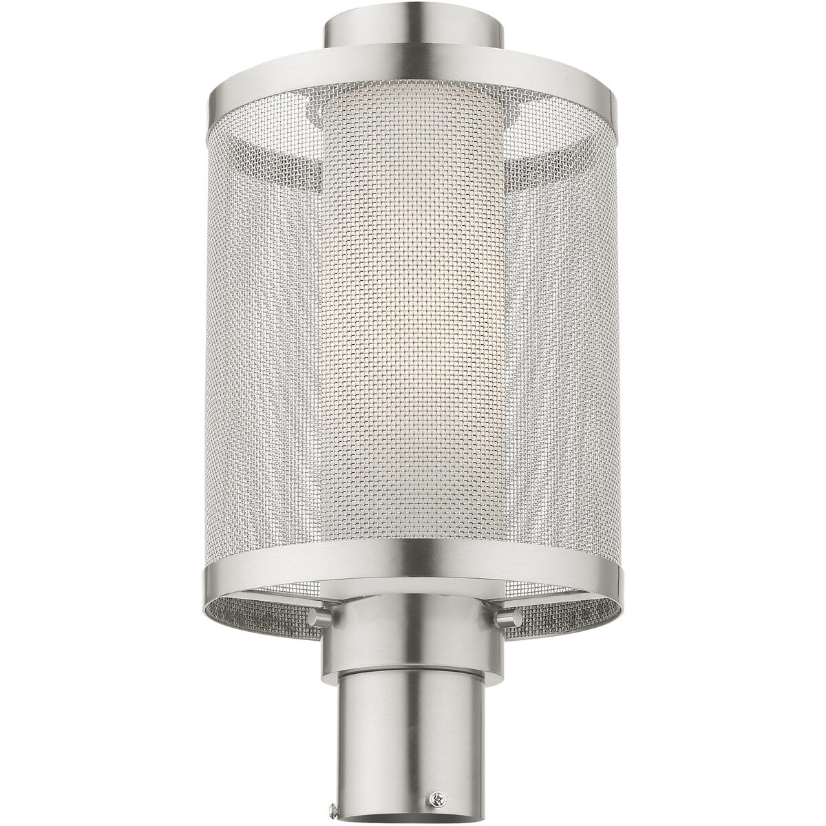 Nottingham 1 Light 18 inch Brushed Nickel Outdoor Post Top Lantern