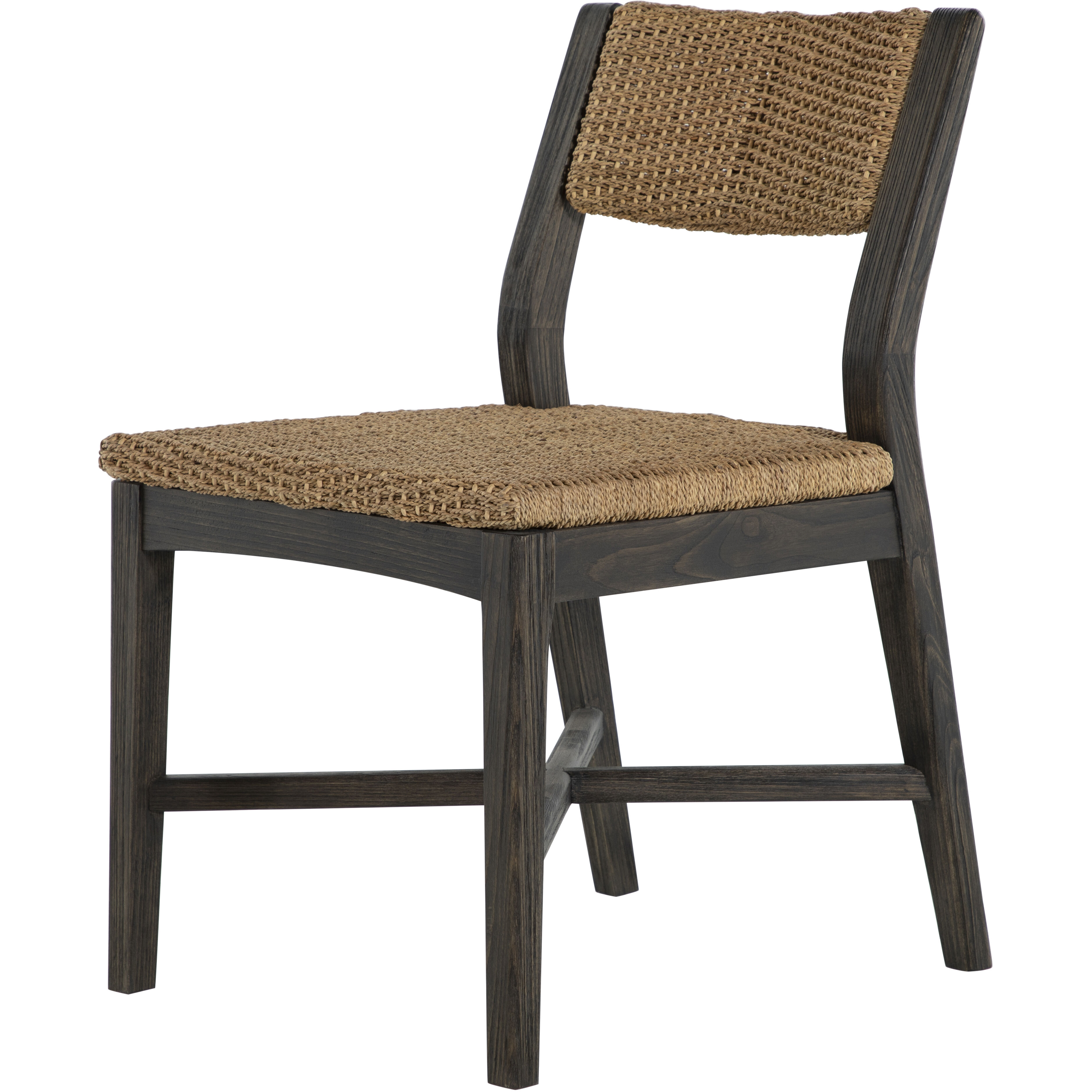Richard Dark Brown Rubber Wood / Natural Seagrass Occasional Chair