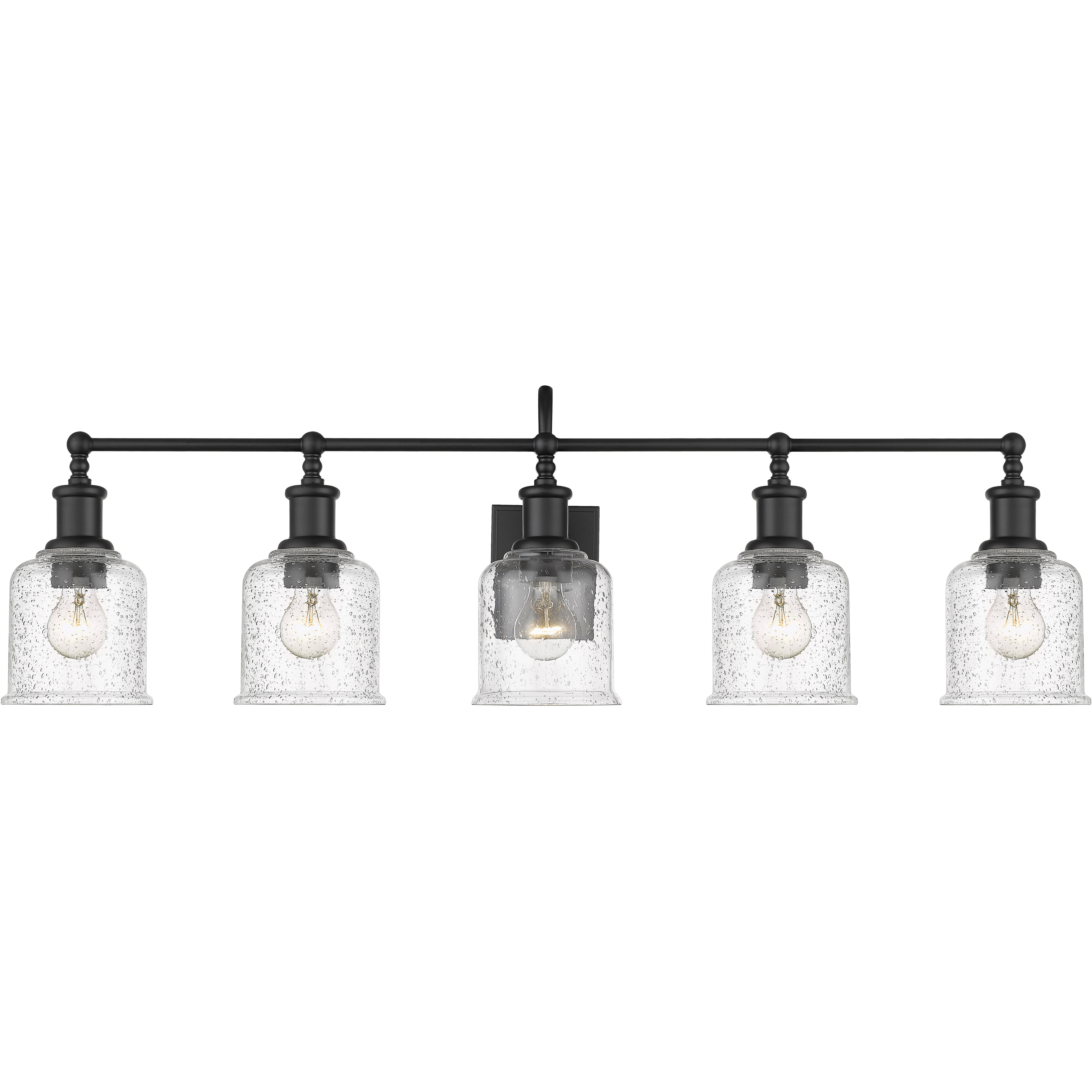 Bryant 5 Light 40.5 inch Matte Black Vanity Wall Light