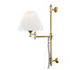 Classic No.1 1 Light 10 inch Aged Brass Wall Sconce Wall Light