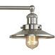 English Pub Vanity Light Wall Light in Brushed Nickel, Satin Nickel