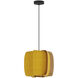 Alba LED 15.75 inch Black Pendant Ceiling Light in Yellow/Ash, WEP Collection