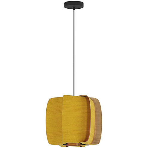 Alba LED 15.75 inch Black Pendant Ceiling Light in Yellow/Ash, WEP Collection