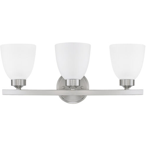 Jameson 3 Light 21 inch Brushed Nickel Vanity Light Wall Light