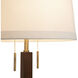 Swiss Cross 29 inch 23 watt Dark Walnut and Weathered Brass Table Lamp Portable Light