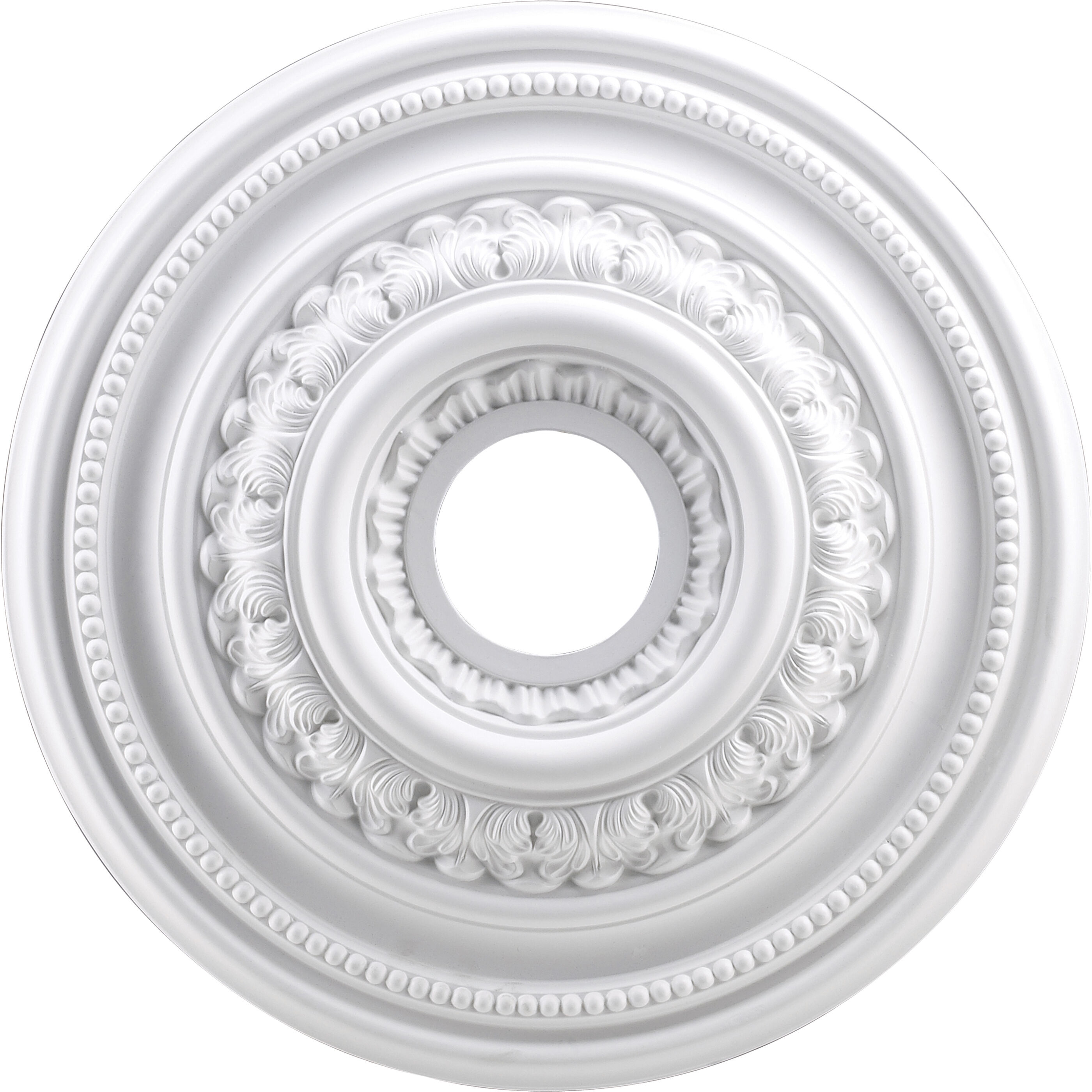 English Study White Medallion