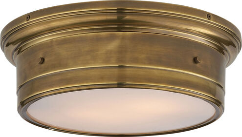 Studio Siena 2 Light 14 inch Hand-Rubbed Antique Brass Flush Mount Ceiling Light