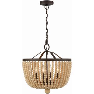 Rylee 4 Light 17 inch Forged Bronze Chandelier Ceiling Light