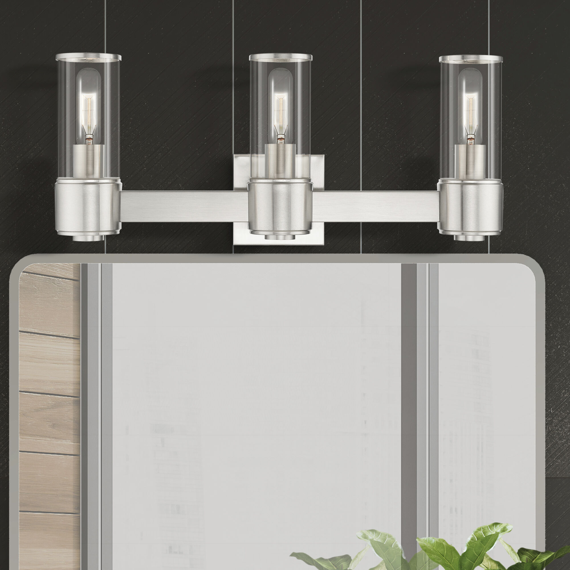 Quincy 3 Light 22.5 inch Brushed Nickel Vanity Wall Sconce Wall Light