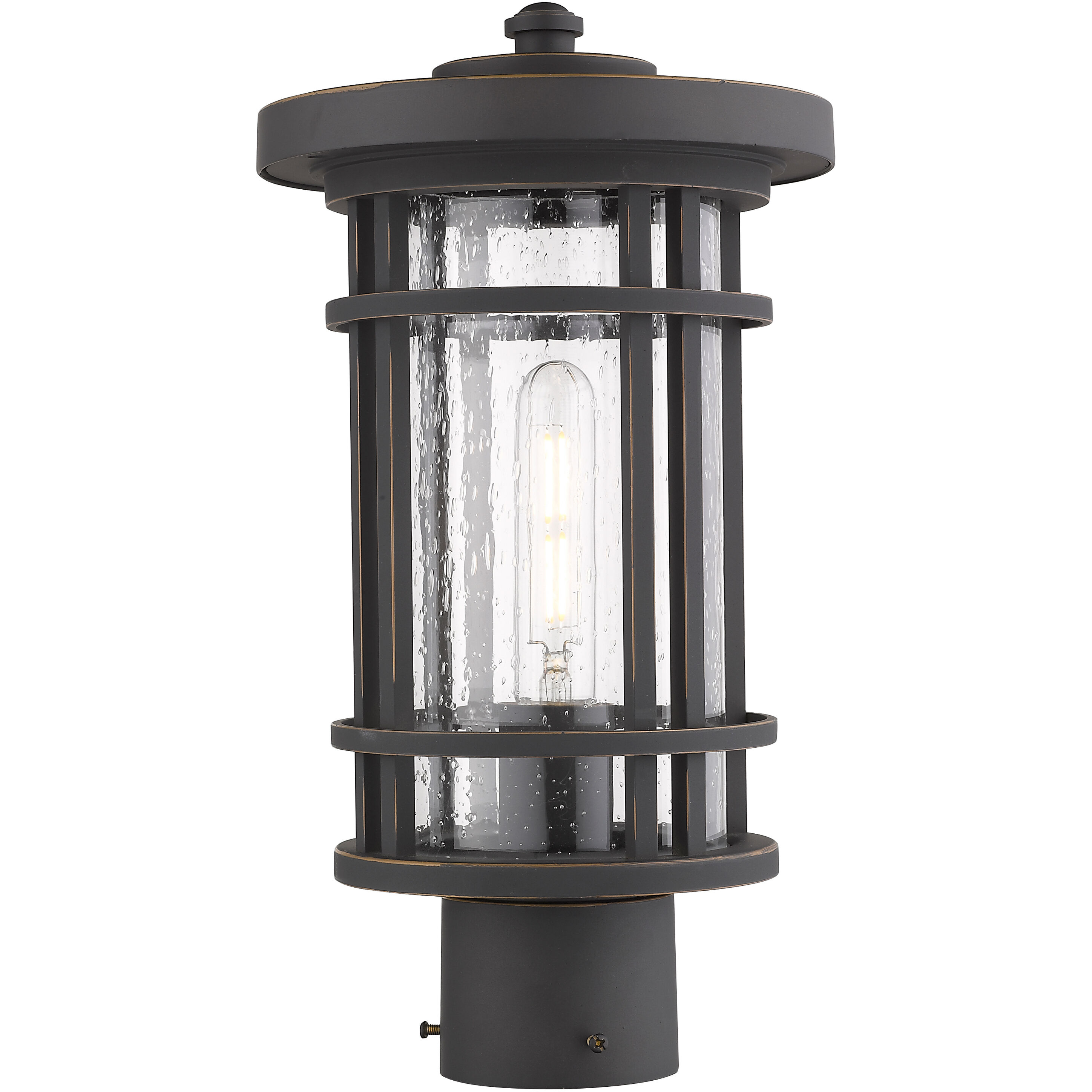 Jordan 1 Light 14.75 inch Oil Rubbed Bronze Outdoor Post Mount Fixture