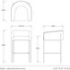 Osbourne 39 inch Oxford White and Blackened Iron Bar Stool