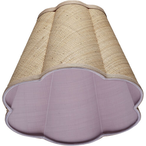 Scalloped Natural Raffia 12 inch Shade in Small, Small