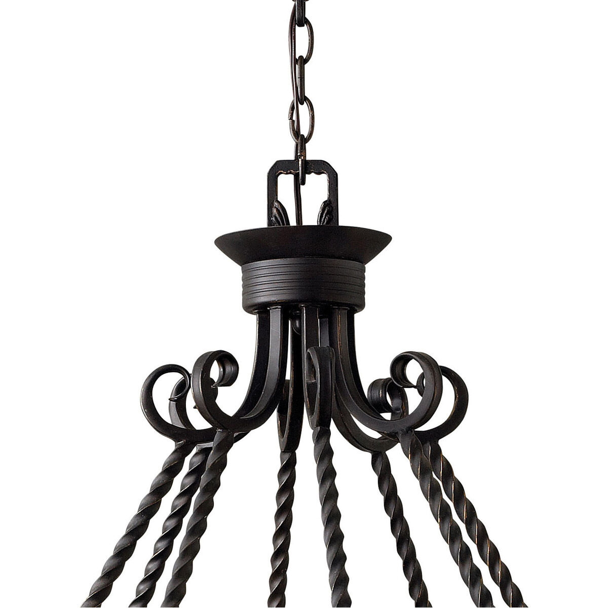 Casa 8 Light 36.5 inch Olde Black Indoor Chandelier Ceiling Light