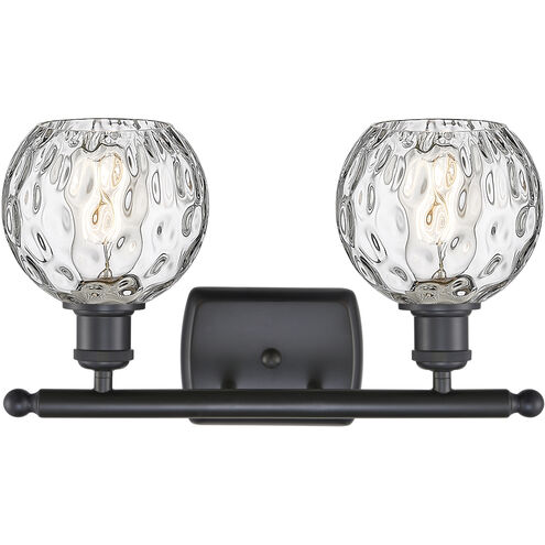 Ballston Athens Water Glass LED 16 inch Matte Black Bath Vanity Light Wall Light
