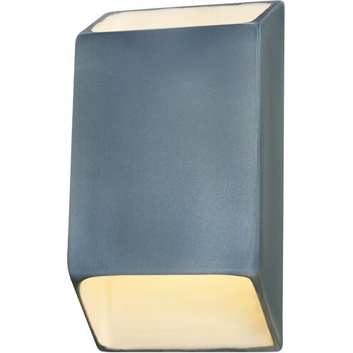 Ambiance LED 5 inch Midnight Sky with Matte White ADA Wall Sconce Wall Light, Open Top and Bottom Fixture, Tapered Rectangle