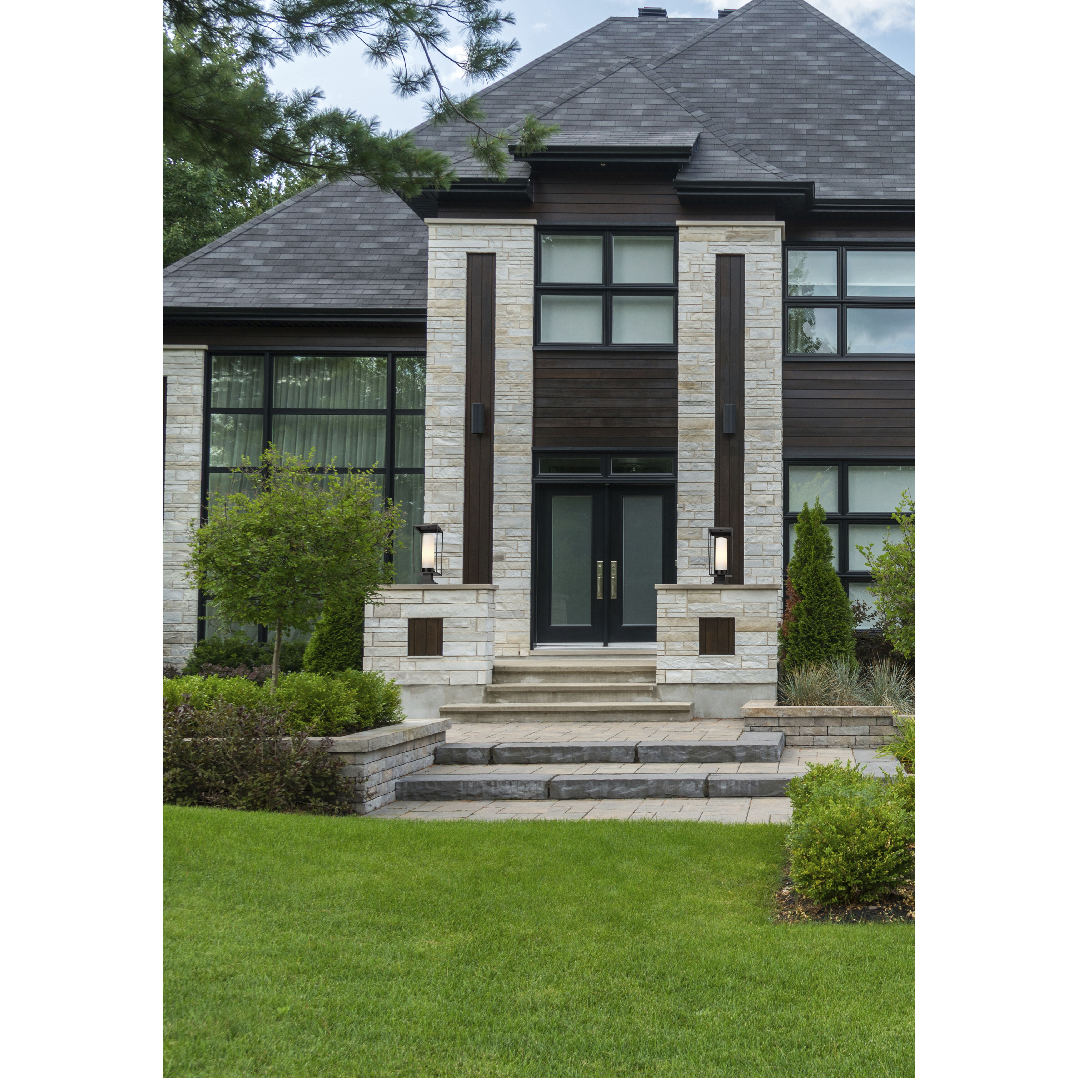 Sheridan 1 Light 24.75 inch Black Outdoor Pier Mounted Fixture