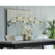 Otto LED 57 inch Black with Brass Accents Pendant Ceiling Light, Sphere