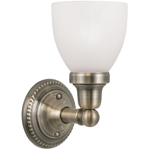 Classic 1 Light 6 inch Antique Brass Bath Vanity Wall Light