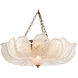 Cabrillo 7 Light 33.46 inch Textured Glass and Antique Brass Chandelier Ceiling Light
