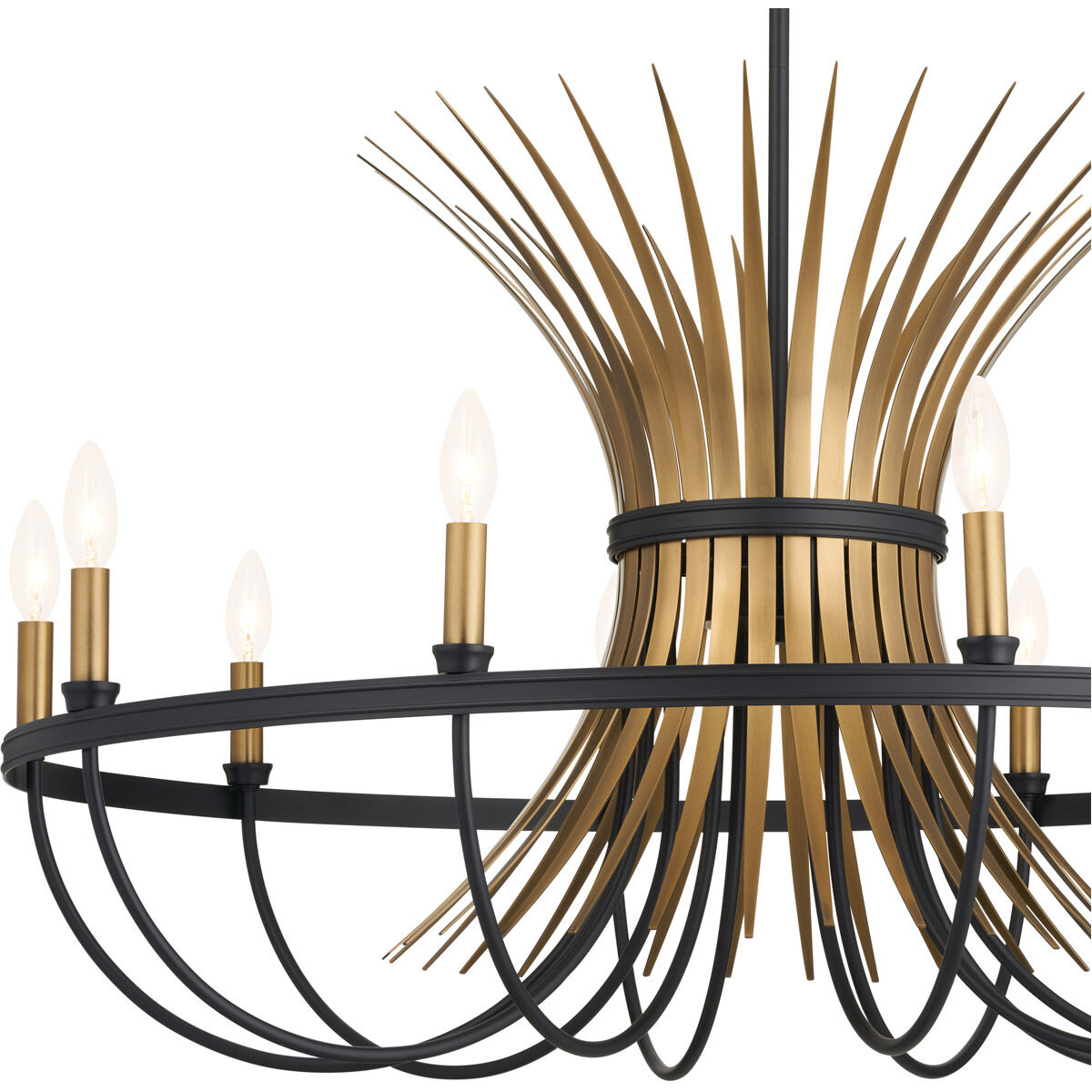 Homestead Baile 9 Light 37 inch Black Chandelier Ceiling Light, Baile