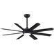 Stellar Custom Black with Silver Tip 25.13 inch each Fan Blade in 56, Black with Silver Accents