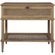 Coast 25.75 X 23 inch Soft Oak Stain and Dark Gunmetal Side Table