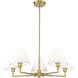 Leila 5 Light 34 inch Luxe Gold Chandelier Ceiling Light