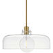 Maisie 1 Light 15 inch Lacquered Brass Pendant Ceiling Light in Clear